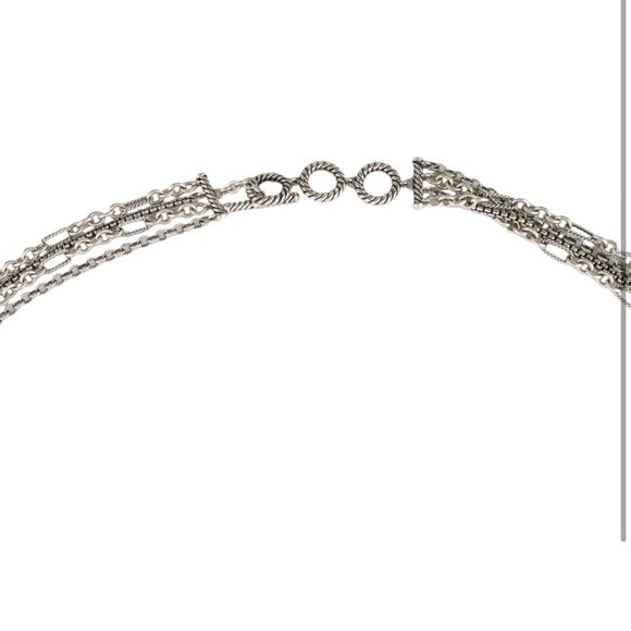 DAVID YURMAN STUNNING STERLING SILVER PEARL & MULTISTONE BIJOUX NECKLACE - Picture 6 of 6